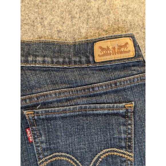 Levi's 515 Jeans 10M Women's 30x32 Bootcut Blue Cotton Mid-Rise Flared Dark Wash - Picture 9 of 10